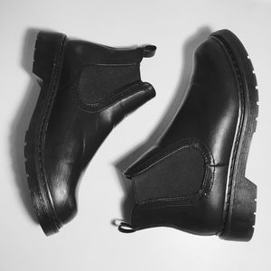 subdued black booties